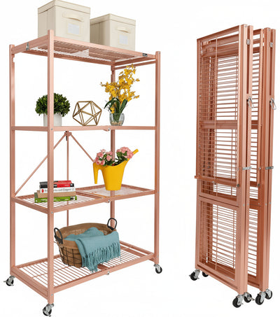 Origami R5 Series: Preassembled Large 4-Shelf Foldable Storage Rack