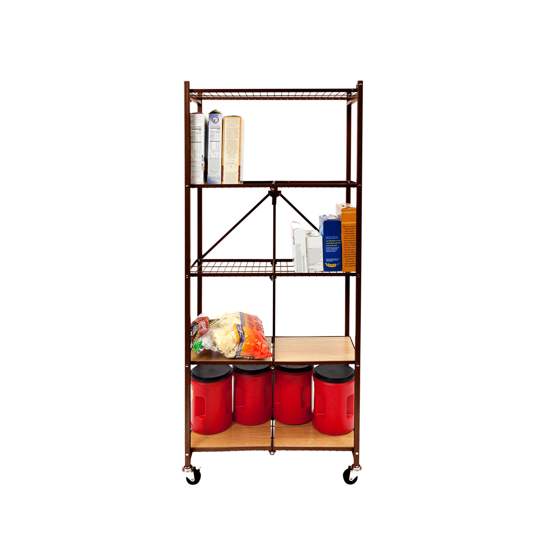 Origami RPR - Preassembled 5-Shelf Foldable Rack - Tall & Slim