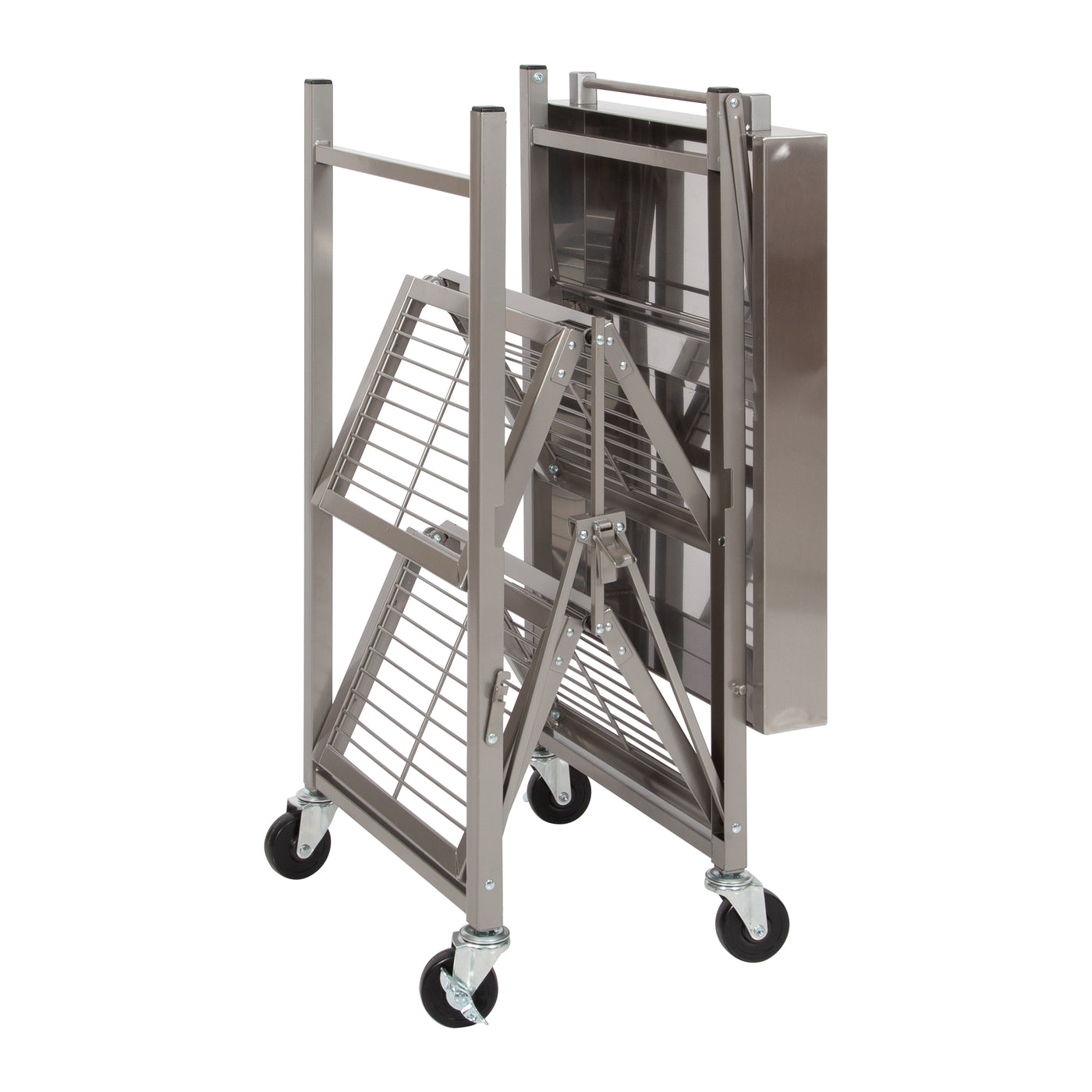 Stainless Steel Kitchen Island Cart with Wheels (OB)