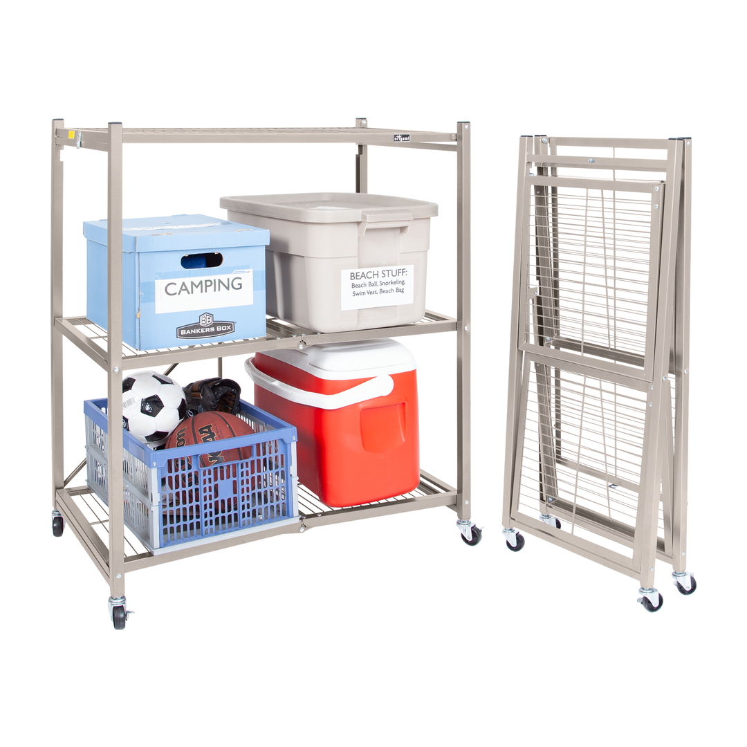 Origami R4 Series: Foldout 3-Shelf Medium Storage Rack – Origami Rack