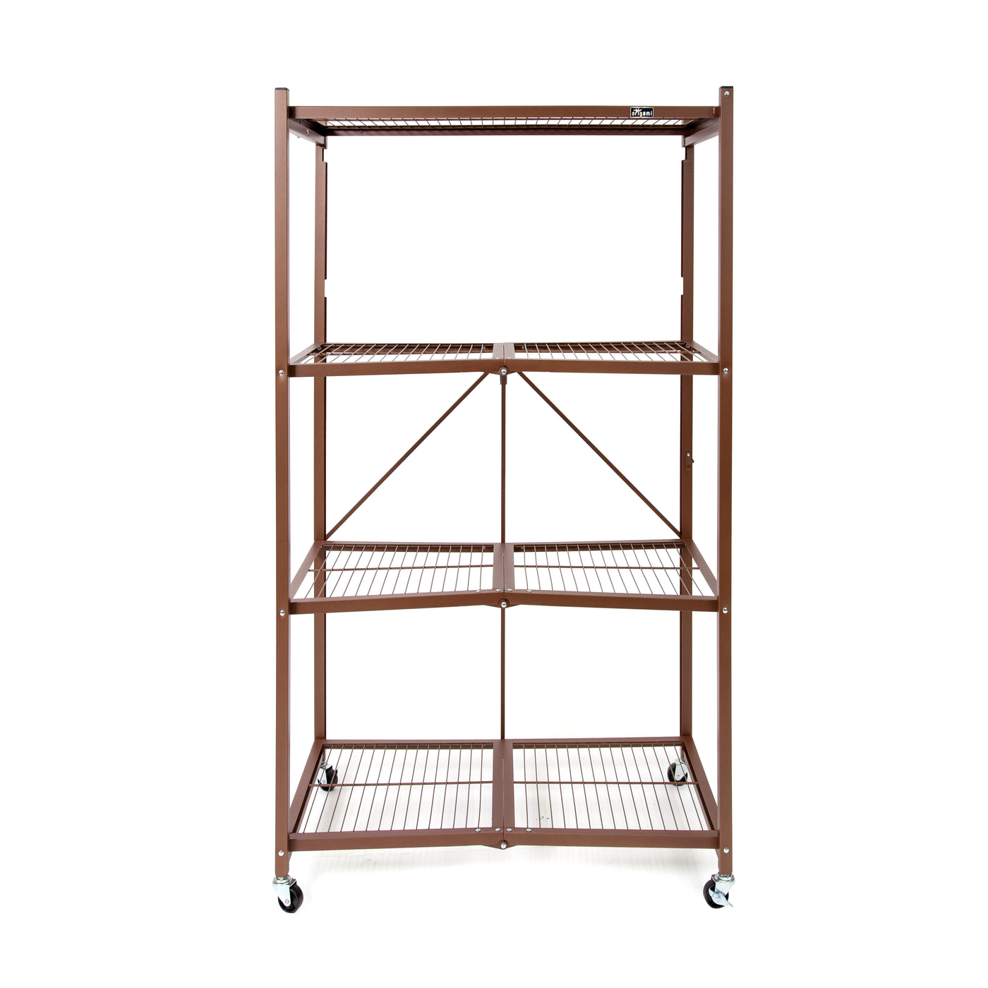 Origami R5 Series: Foldout 4-Shelf Large Storage Rack. Folding shelf ...