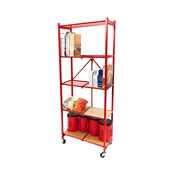 Origami RPR - Preassembled 5-Shelf Foldable Rack - Tall & Slim