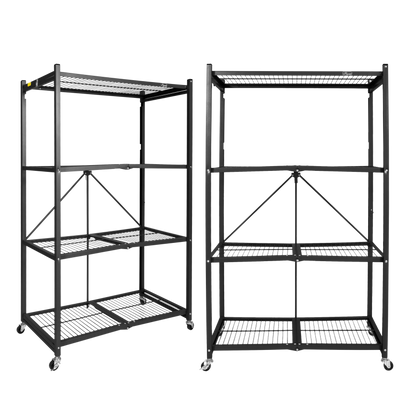 The Origami R5 - Heavy Duty Preassembled 4-Shelf Foldable Storage Rack - (2-Pack)