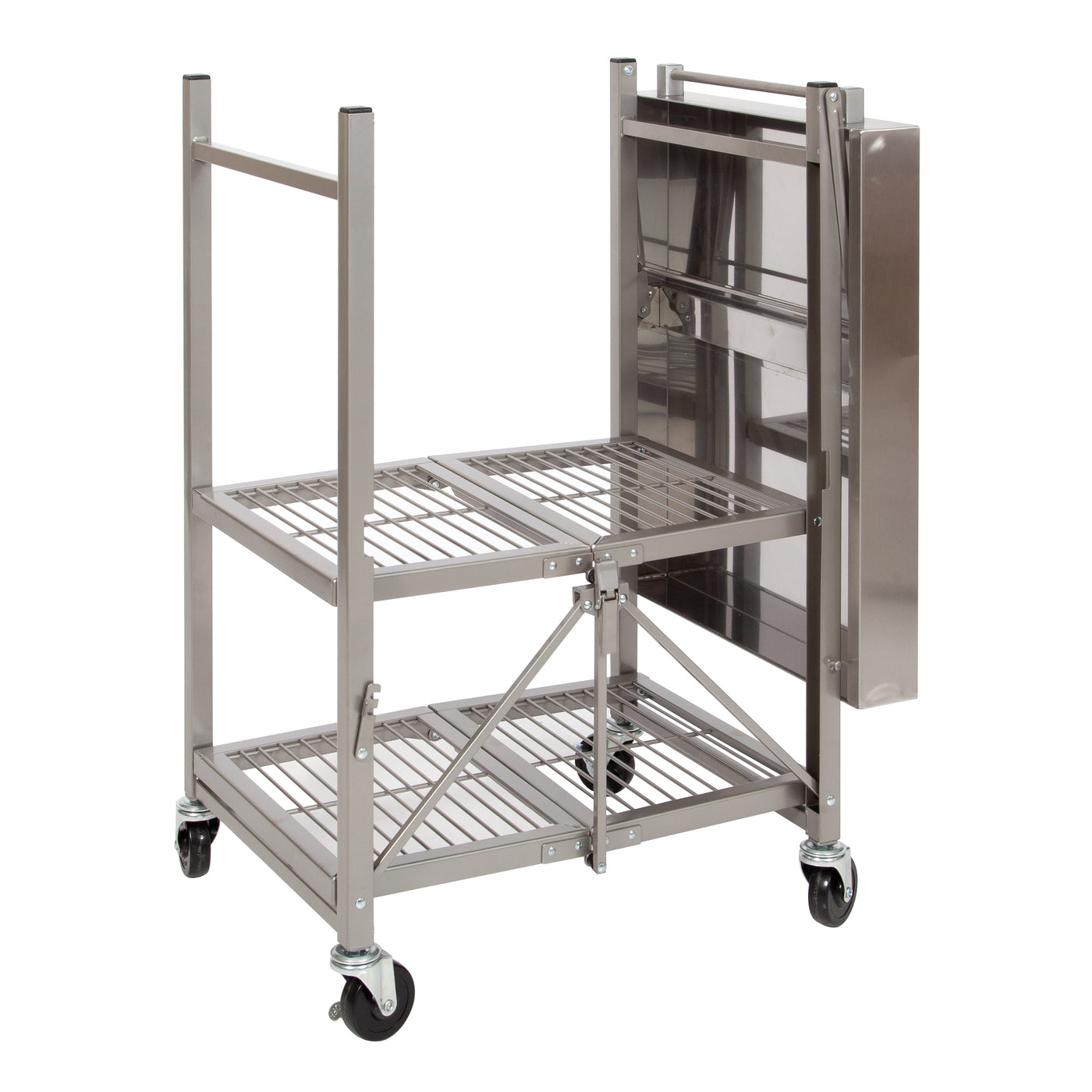 Stainless Steel Kitchen Island Cart with Wheels (OB)