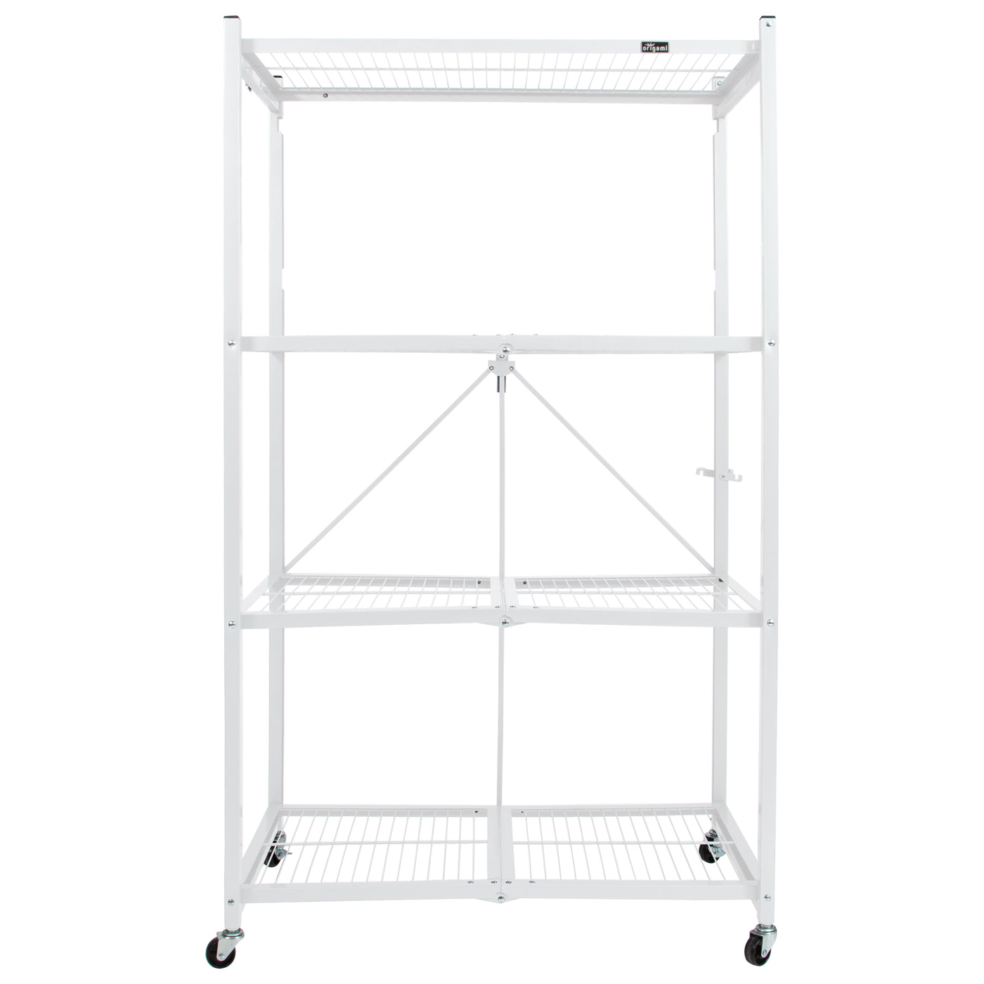 Origami R5 Series: Preassembled Large 4-Shelf Foldable Storage Rack