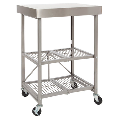 Stainless Steel Kitchen Island Cart with Wheels (OB)