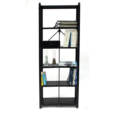 Origami RB Series: Foldout 6-Shelf Modern Perforated Bookcase (OB)-Random Color