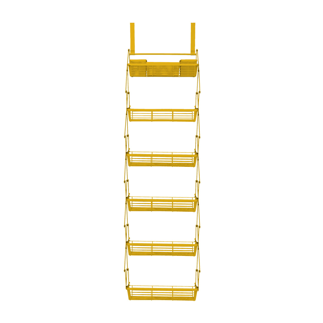 Over The Door 6 Tier White Hanging Organization Rack by Supermoon