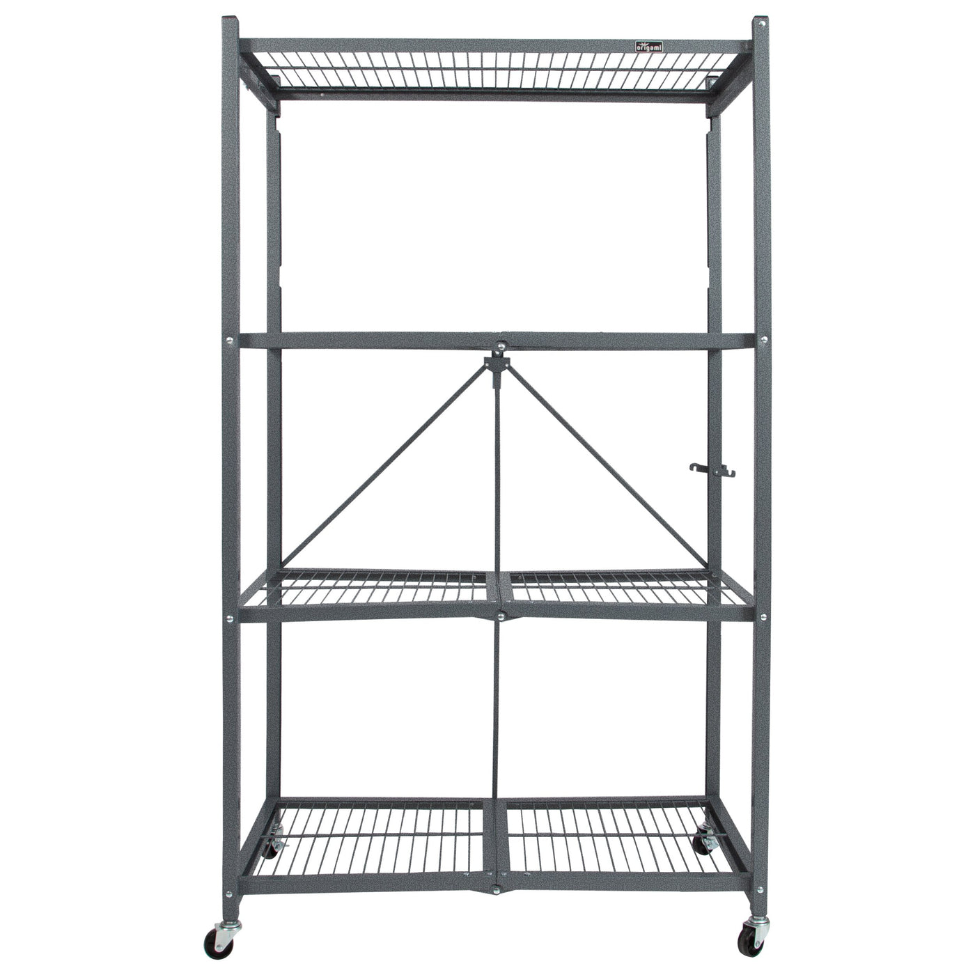 Origami R5 Series: Preassembled Large 4-Shelf Foldable Storage Rack