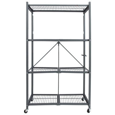 Origami R5 Series: Preassembled Large 4-Shelf Foldable Storage Rack