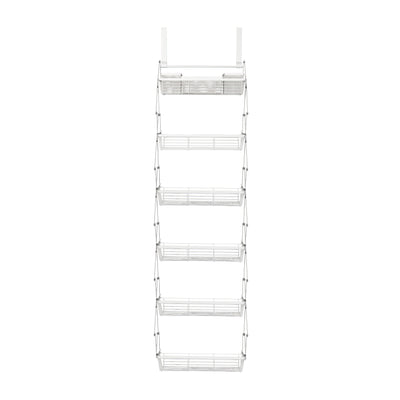 Over The Door 6 Tier White Hanging Organization Rack by Supermoon