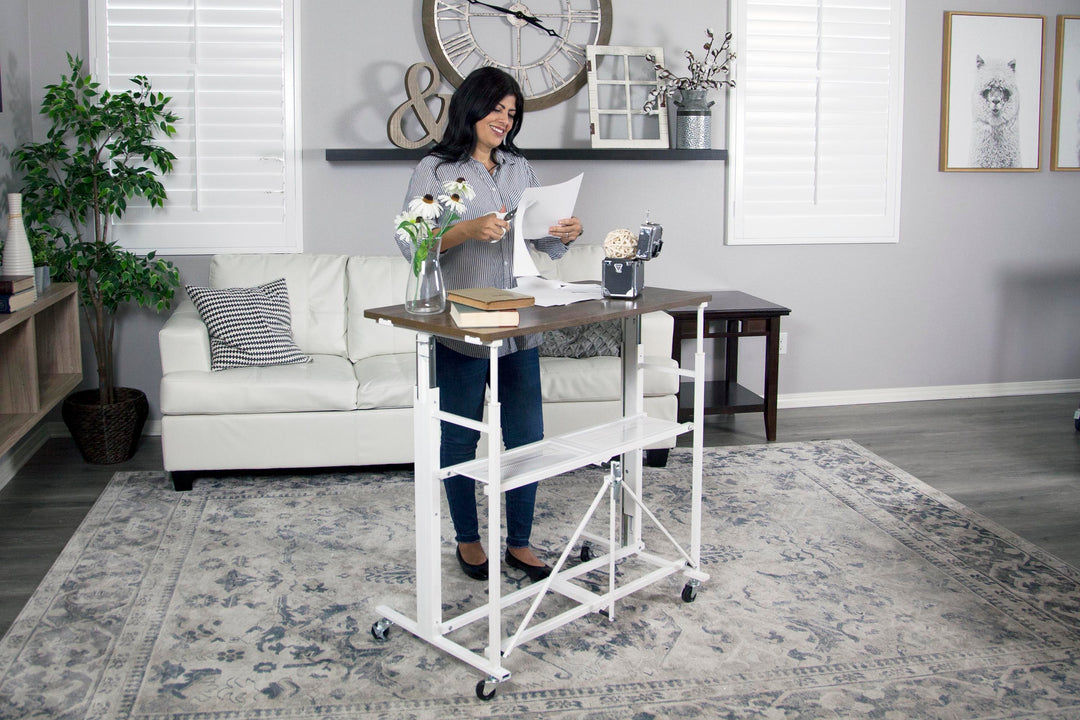 Origami s Adjustable Height Sit to Stand Laptop Computer Desk by UP2U Origami Rack