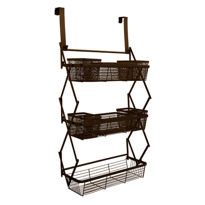 Over The Door 3 Tier White Hanging Organization Rack by Supermoon