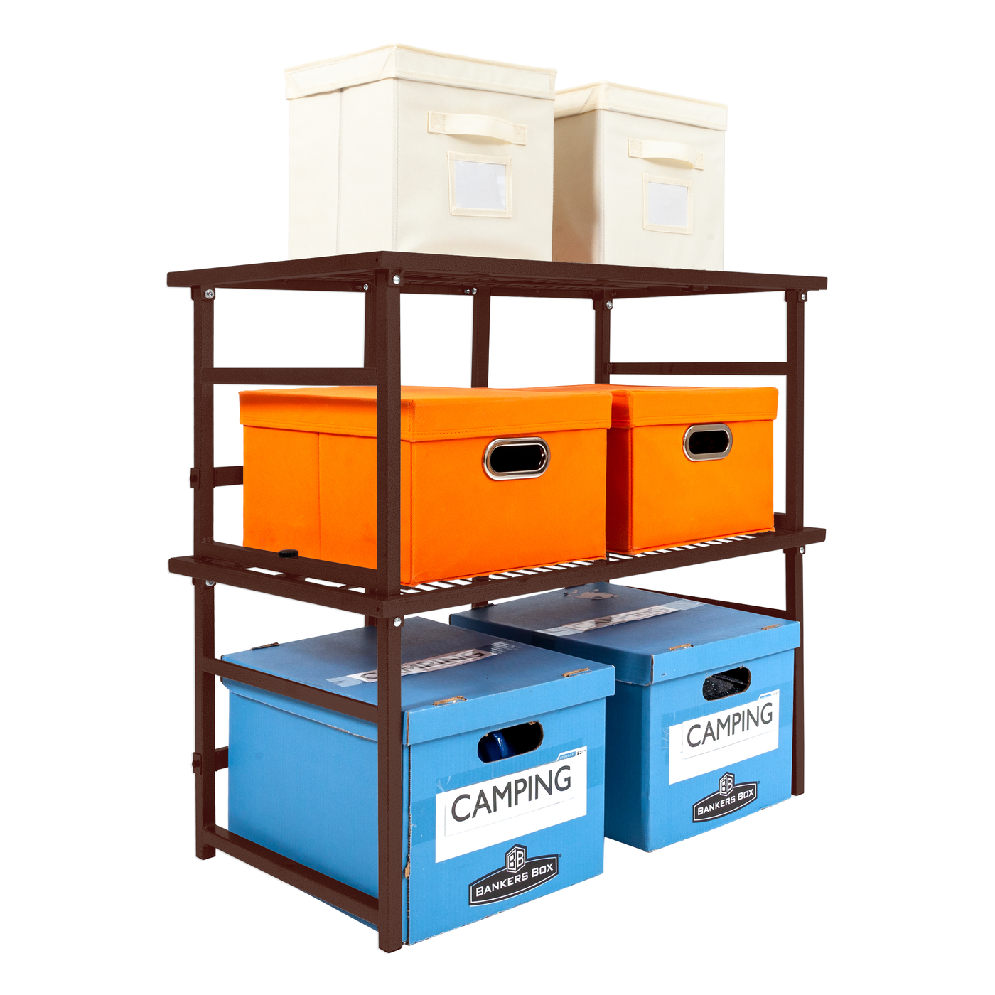 Origami R1 Series: Stackable & Foldable Storage Rack - (2-Pack ...