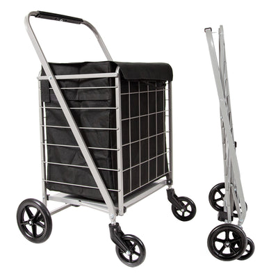 The Instant Cart - Jumbo Foldable Cart With Large Wheels. Comes With Cart Bag. Indoor Or Outdoor Cart