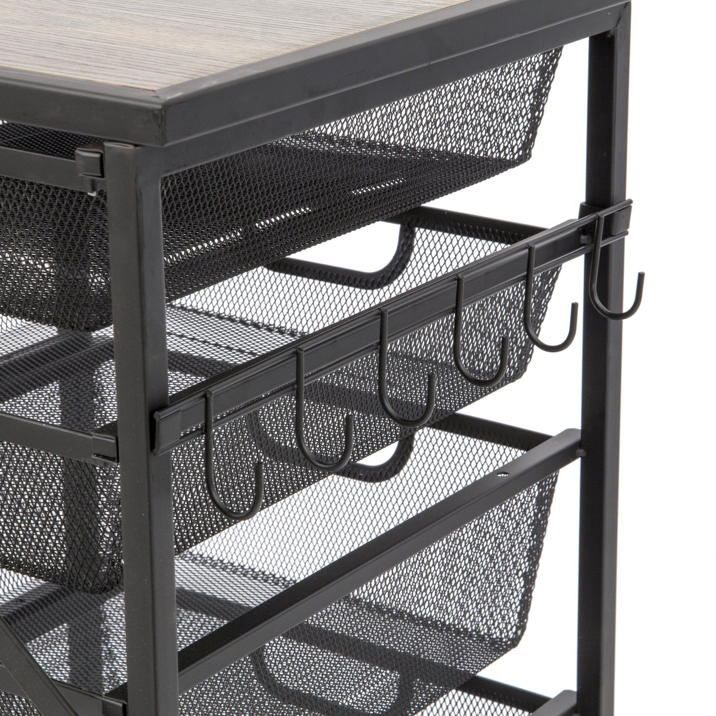 Hook Bars for 5-Drawer Storage Cart (Two Pack)