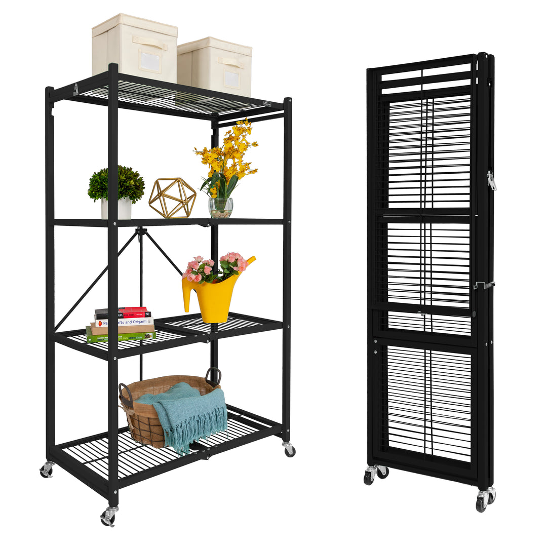Origami R5 Series: Foldout 4-Shelf Large Storage Rack. Folding