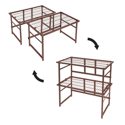 Origami R1 Series: Stackable & Foldable Storage Rack - (2-Pack)