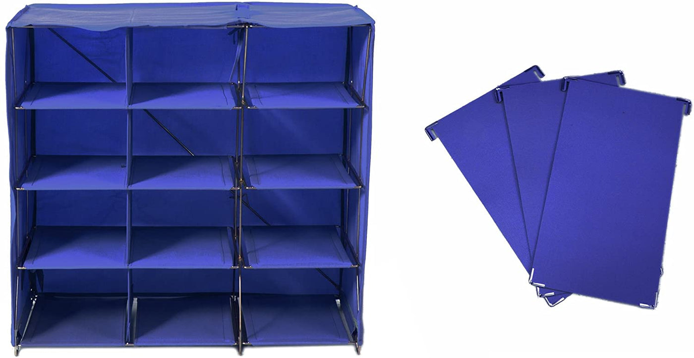 Origami 12 Cube Foldable 3 Piece Divider Shoe Rack